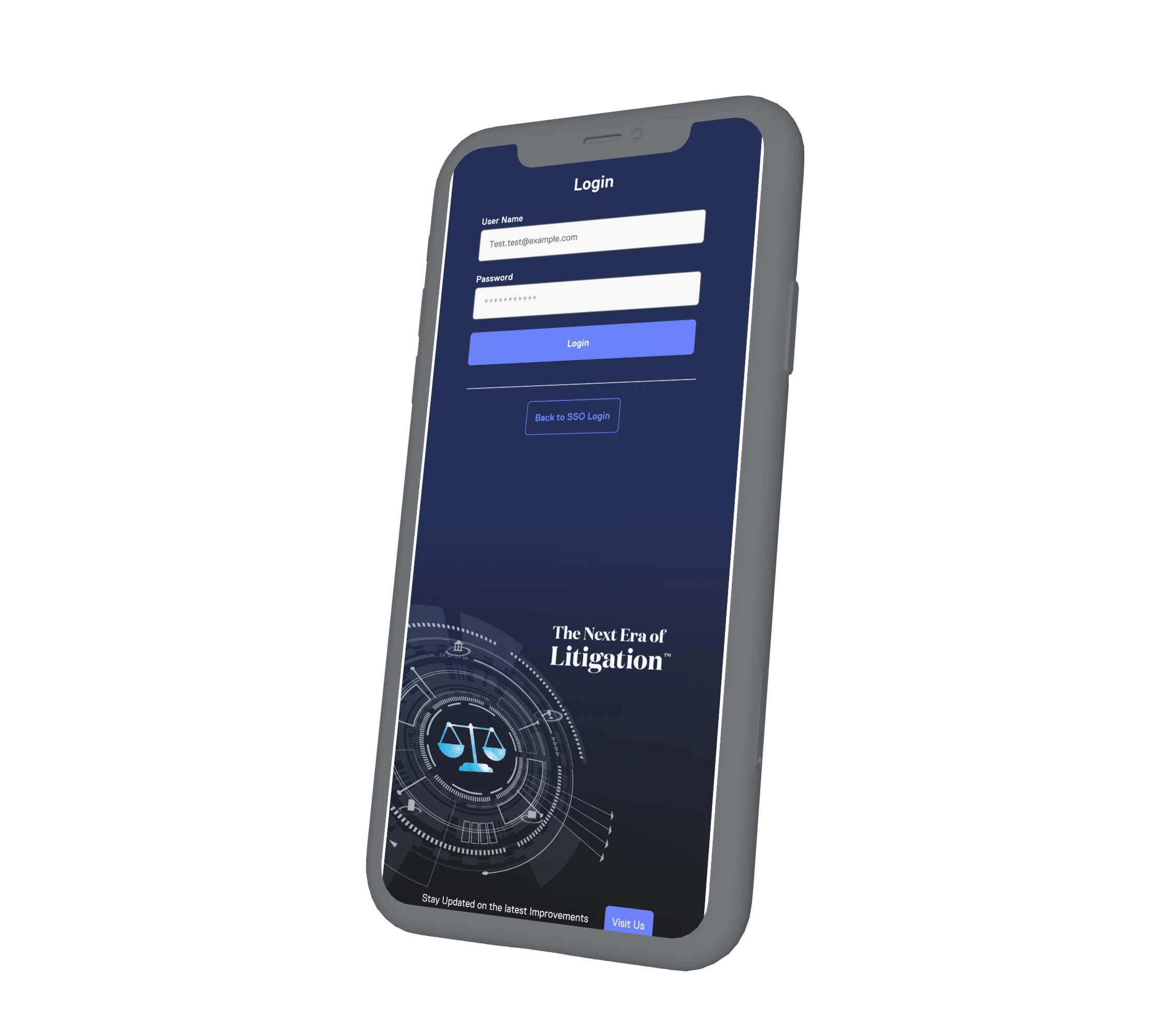 Outlook add-in login mobile mockup from Jacob Michel's original portfolio